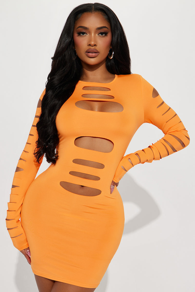 Amie Mini Dress Orange Fashion Nova Dresses Fashion Nova 