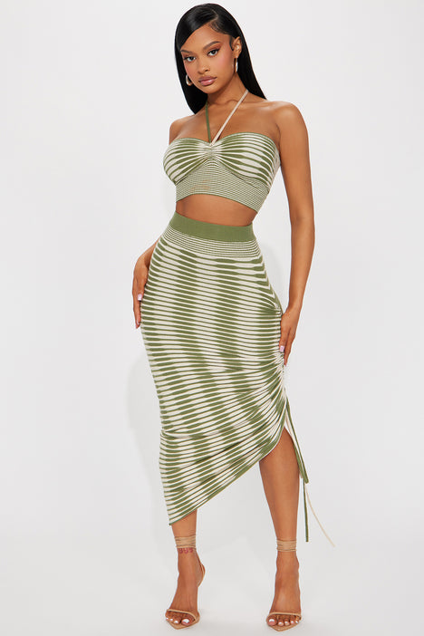 Best Idea Ever Skirt Set - Olive