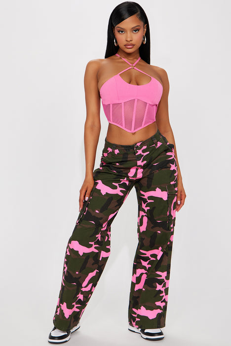 Outta Control Camo Cargo Pant - Pink/combo