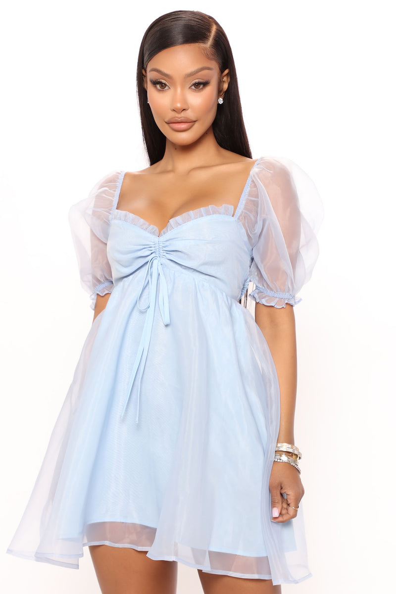 Fairy Tale Babydoll Mini Dress - Light Blue | Fashion Nova, Dresses ...
