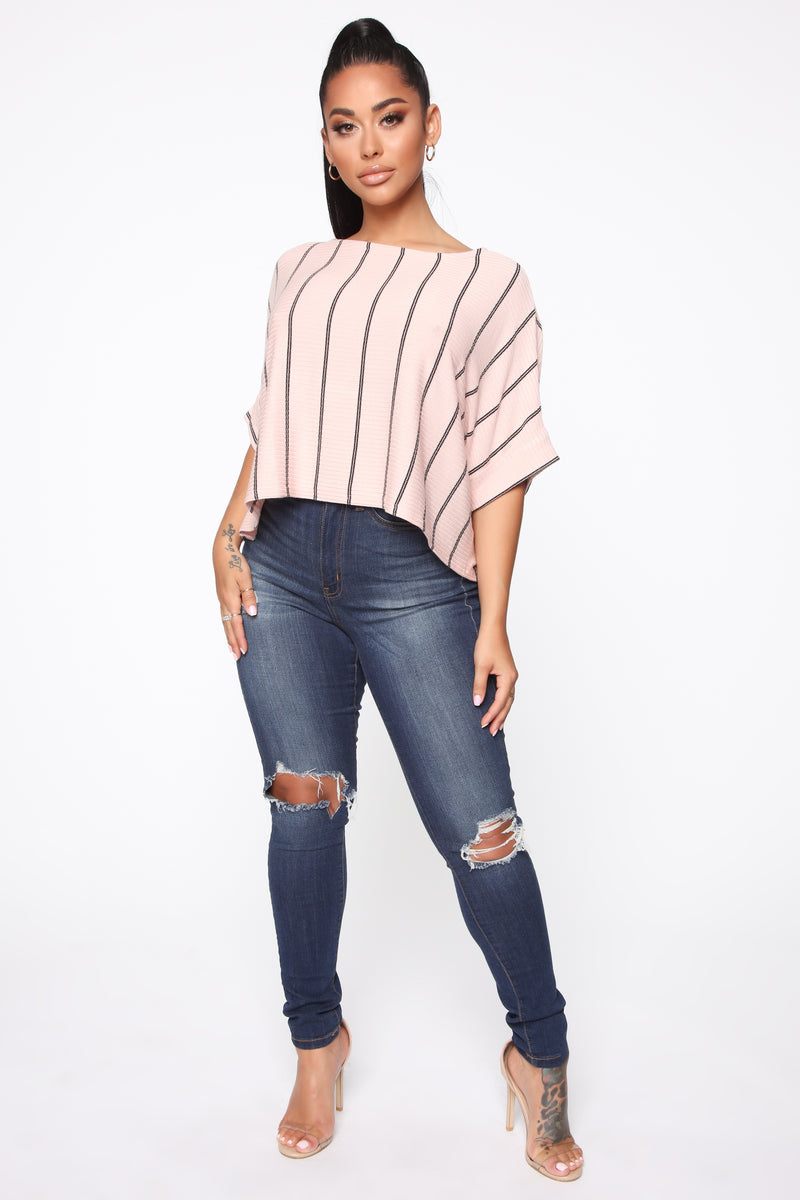 Skylar Striped Top - Mauve | Fashion Nova, Knit Tops | Fashion Nova