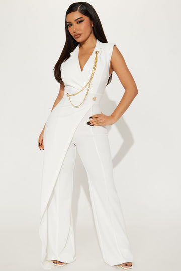 In My Shadow Jumpsuit - White, Fashion Nova, Jumpsuits