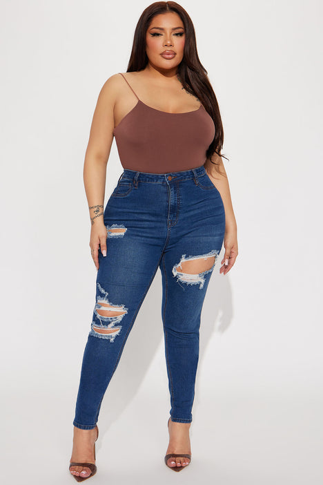 Bedford Booty Sculpting Ripped High Rise Stretch Skinny Jeans