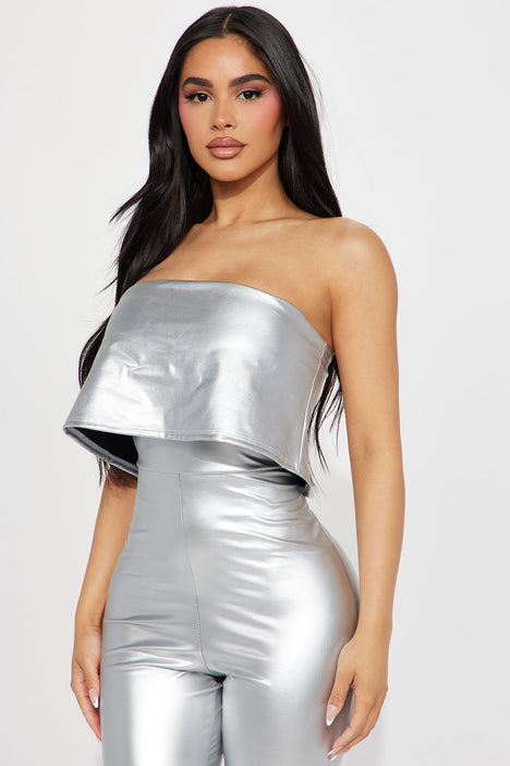 Give Me Space Metallic Pant - Silver