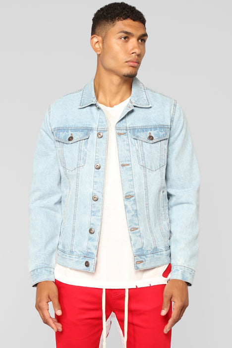 Cobain Denim Jacket - Light Blue Wash Fashion Nova, Mens Jackets | Fashion Nova