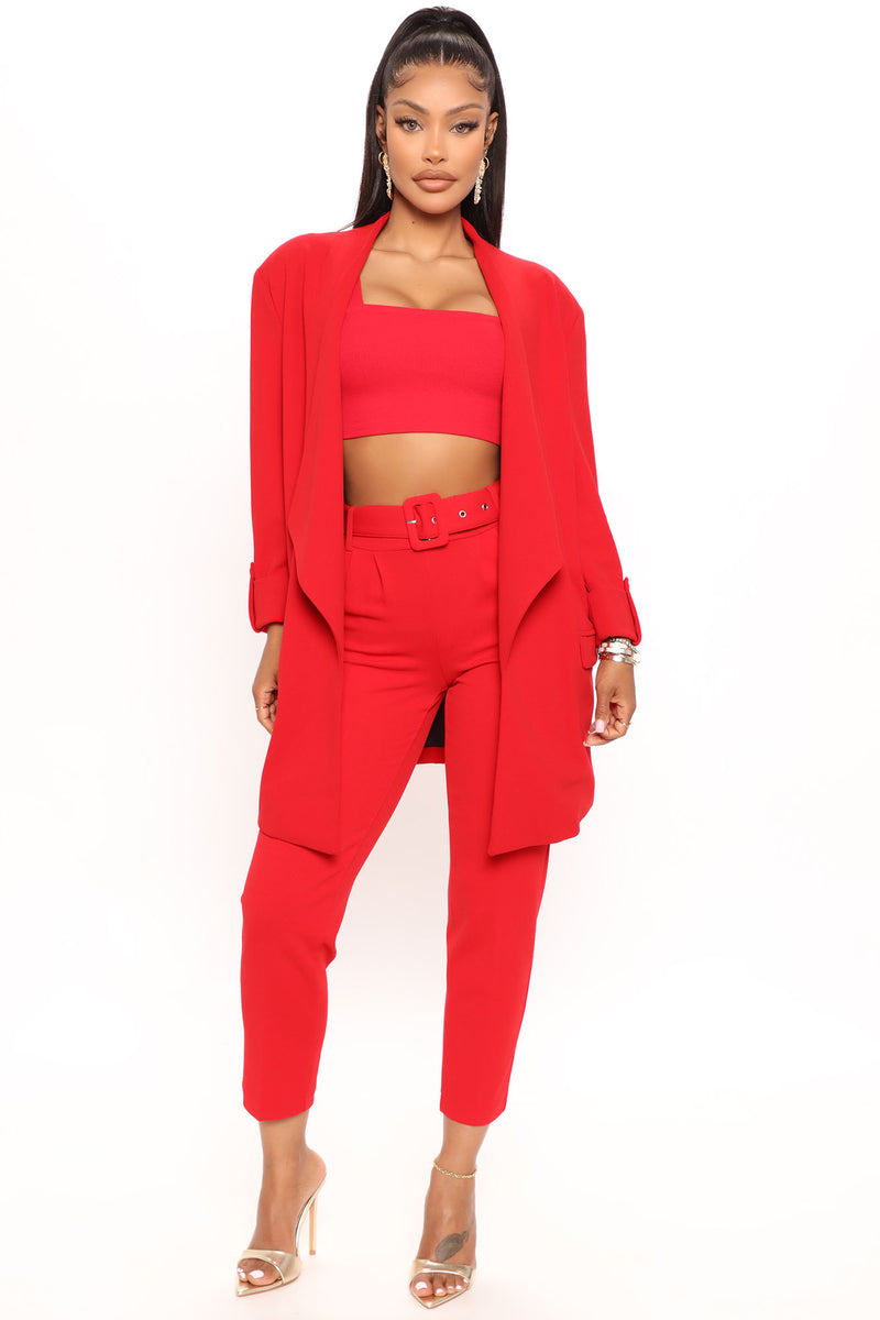 Talia Open Front Blazer - Red | Fashion Nova, Jackets & Coats | Fashion ...