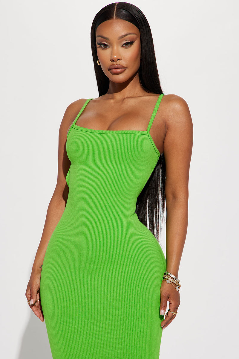 Milani Snatched Midi Dress - Green Apple | Fashion Nova, Dresses ...