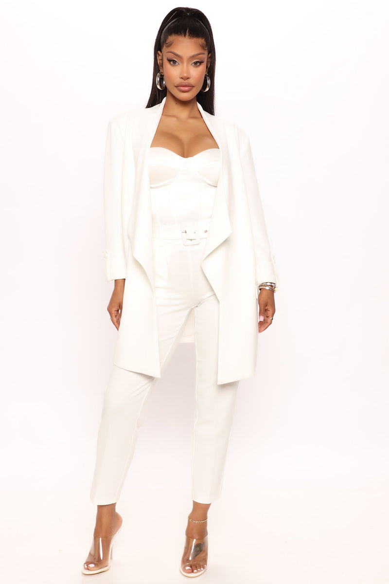 Talia Open Front Blazer - Ivory | Fashion Nova, Jackets & Coats ...