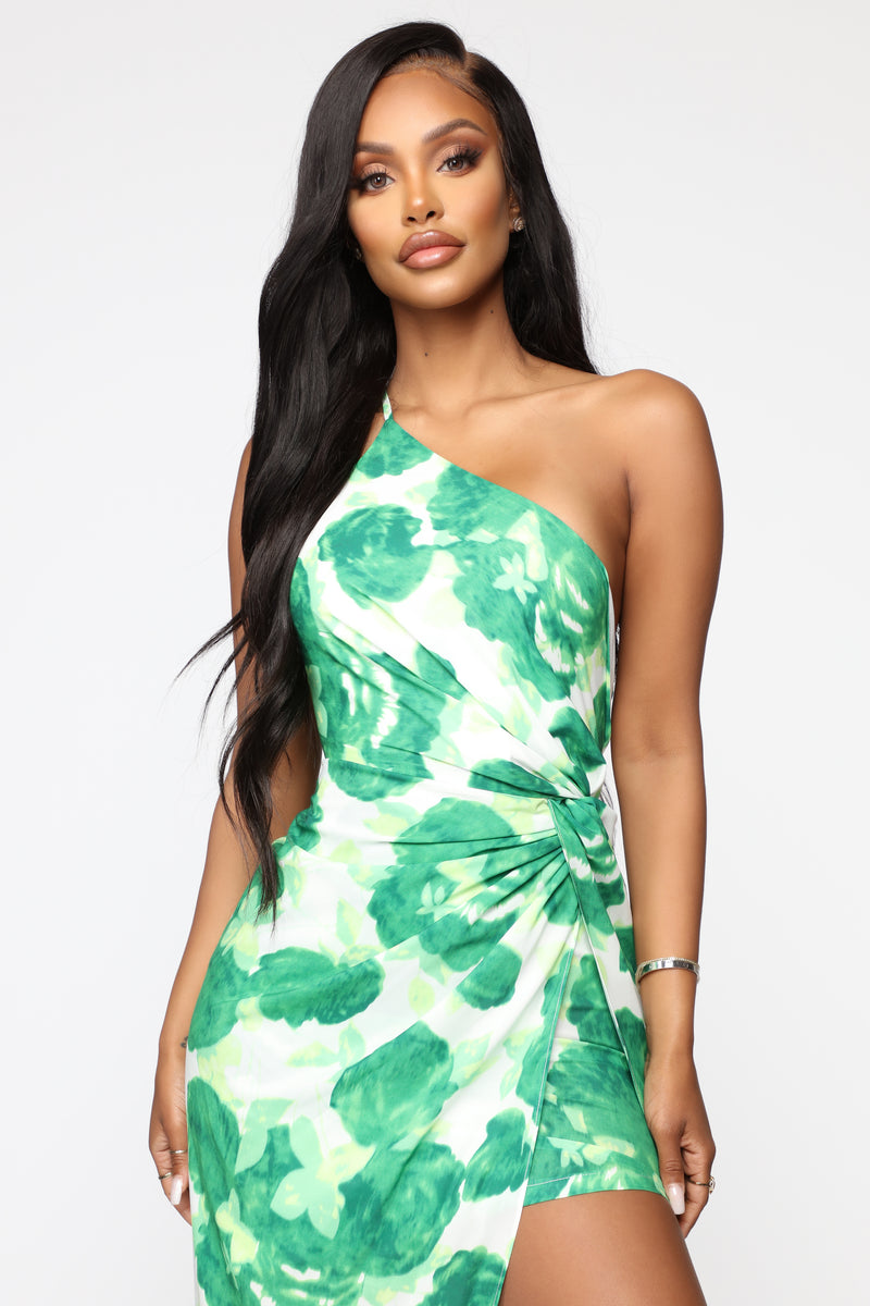Here For The Moment Floral Maxi Dress - Green Floral | Fashion Nova ...