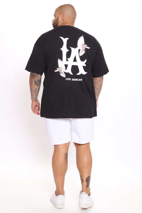 Los Angeles In The Field Short Sleeve Tee - Black, Fashion Nova, Mens  Graphic Tees