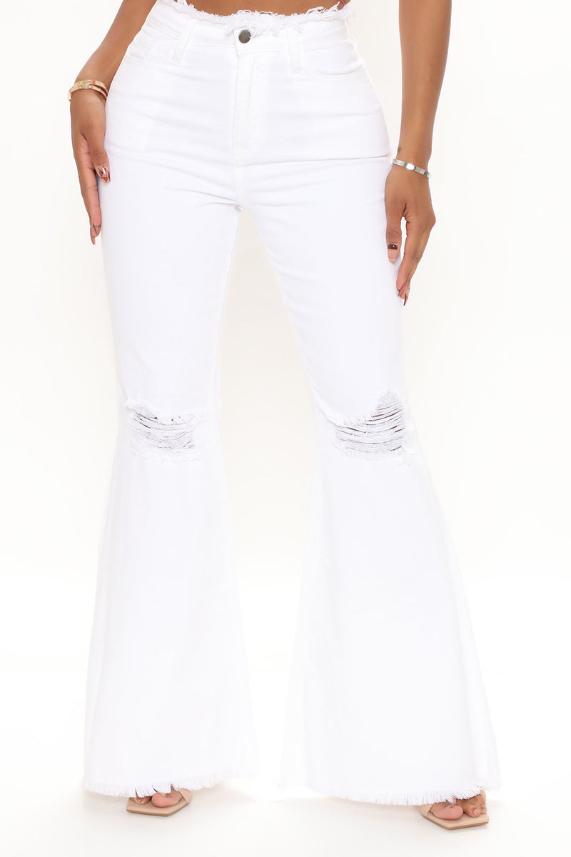 Pure Soul High Rise Super Flare Jeans - White | Fashion Nova, Jeans ...