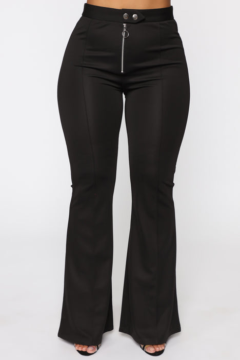 Glow Time Velvet Flare Pants - Taupe