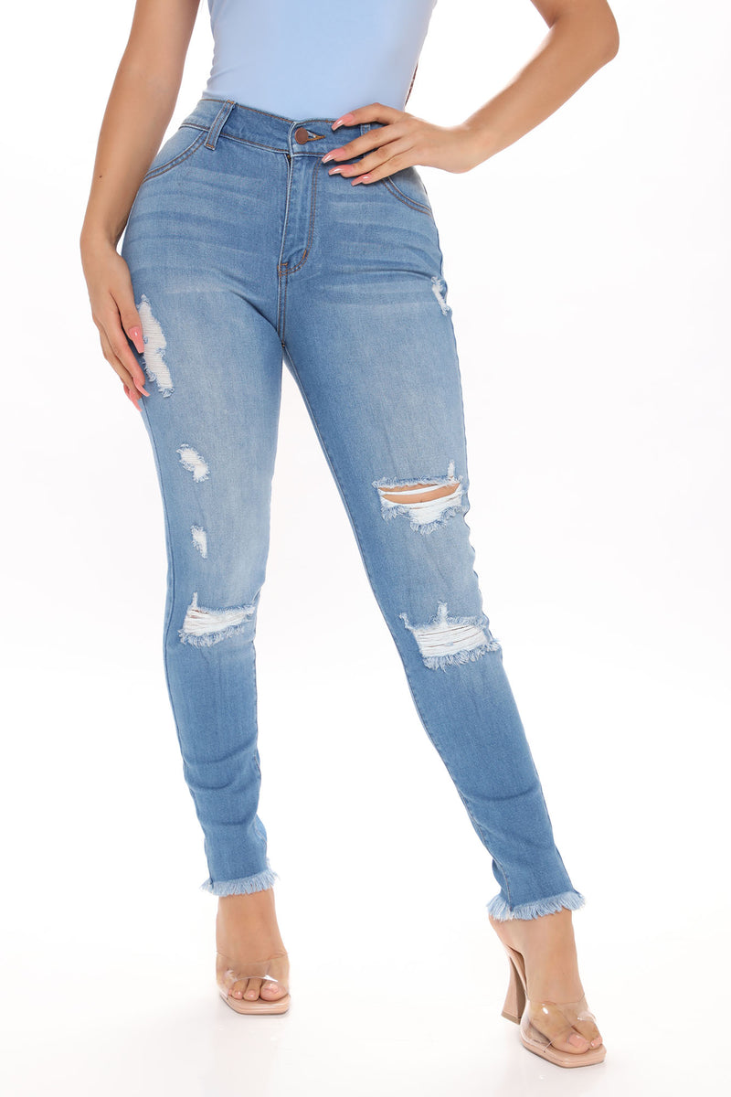 In It To Win It Crop Jeans - Medium Blue Wash | Fashion Nova, Jeans ...