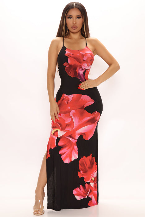 All Inclusive Resort Maxi Dress - Black/combo, Fashion Nova, Dresses