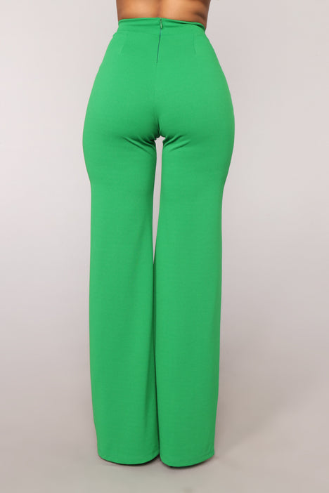 Vintage 70s Style Green High Waisted Dress Pants – Sofia Nova Vintage