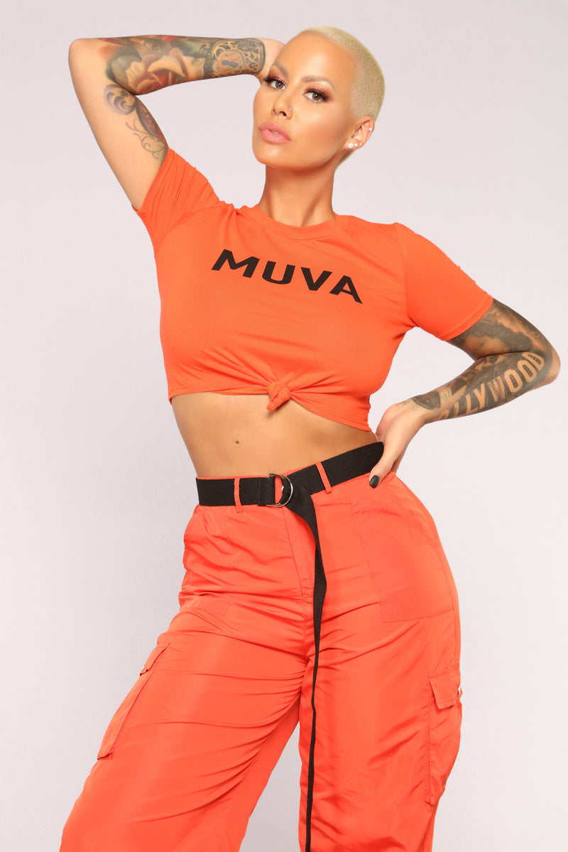 Muva Hood Top Orange Fashion Nova Screens Tops And Bottoms Fashion Nova 
