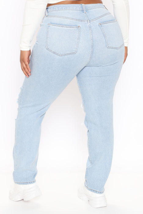 Buy BuyNewTrend Light Blue Denim Straight Fit Women Jeans Online