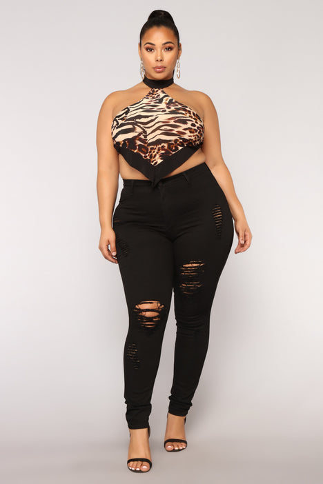 Plus Size Black Pull-On HANNAH Bootcut Jeggings
