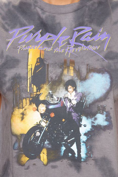 Womens Prince Purple Rain Tee - Purple / Tie Dye