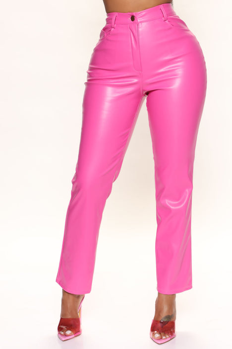 Having A Moment Faux Leather Pant 28 - Pink
