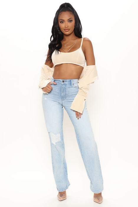 Light blue wide-leg jean Relaxed fit
