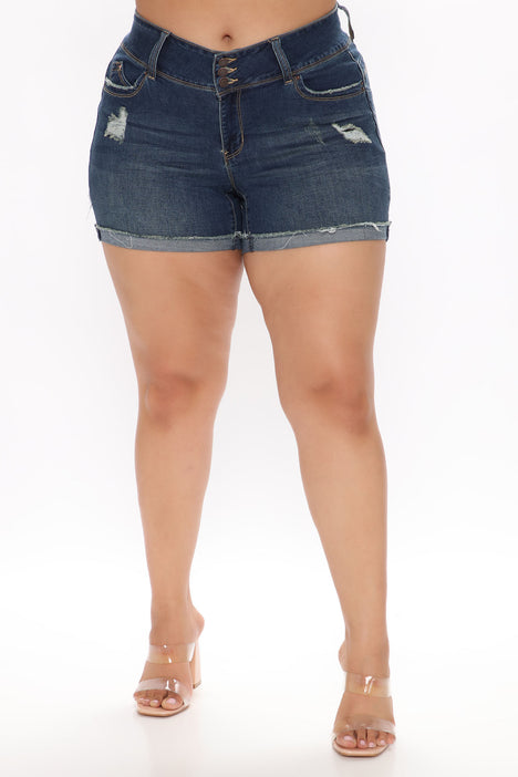 Alexis Booty Booty Shorts - Medium Blue Wash, Fashion Nova, Jean Shorts