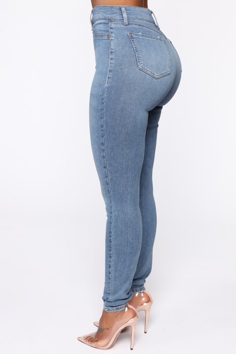 Karli High Rise Jeans - Light Blue Wash, Fashion Nova, Jeans