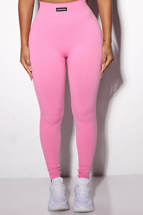 Bubble Gum Pink Curve Seamless Leggings