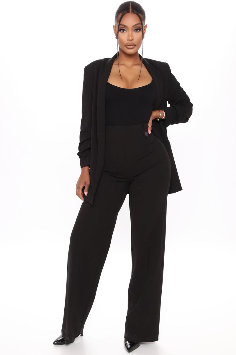 Let's Talk Numbers Blazer Pant Set - Black | Fashion Nova, Matching ...