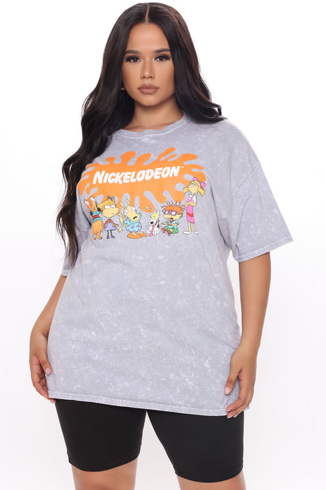 Rewind The Time Nickelodeon Tee - Grey