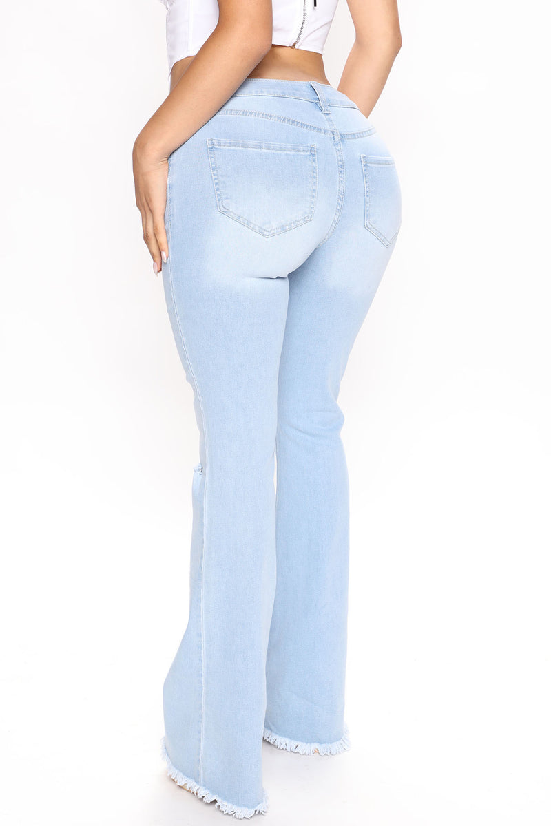 Day One Low Rise Flare Jeans - Light Blue Wash | Fashion Nova, Jeans ...
