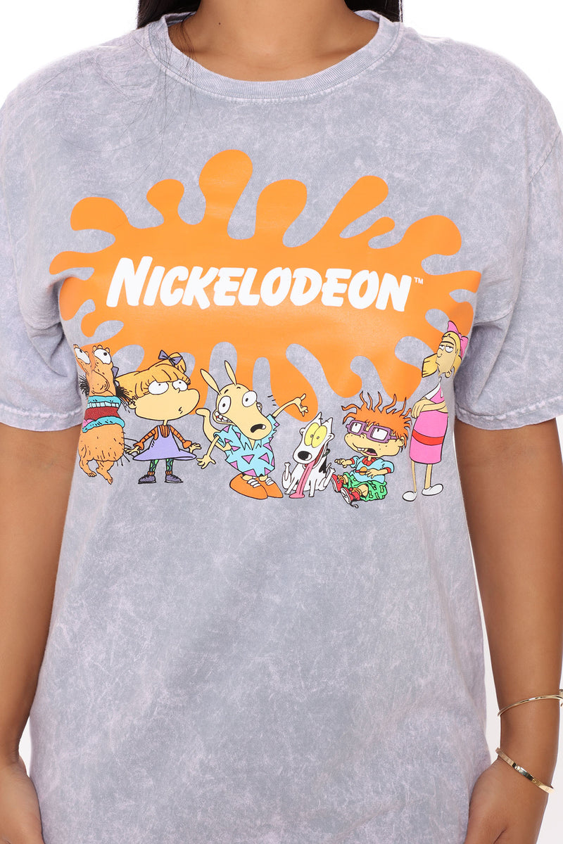 Rewind The Time Nickelodeon Tee - Grey | Fashion Nova, Screens Tops and ...
