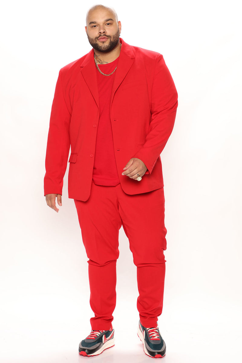 The Modern Stretch Slim Trouser - Red | Fashion Nova, Mens Pants ...