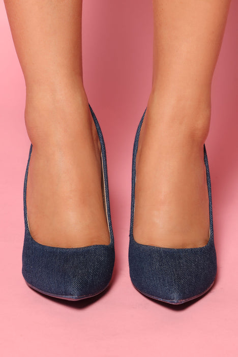 Pretty Girl Flat Sandals - Denim, Fashion Nova, Shoes