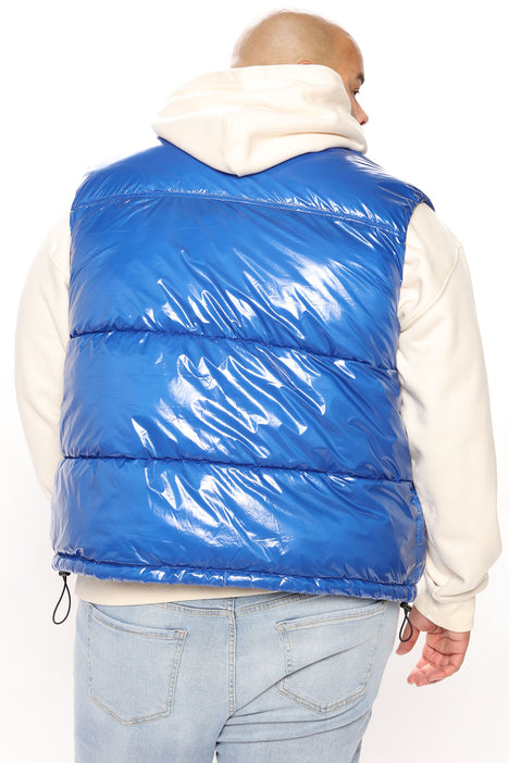 Caleb Puffer Vest - Blue, Fashion Nova, Mens Jackets