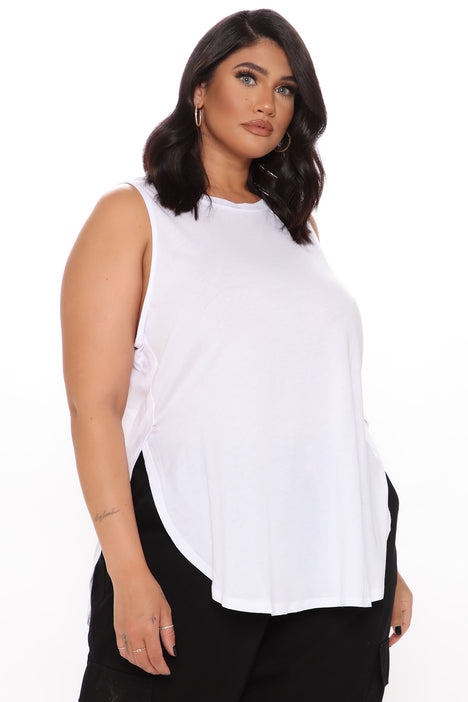 Tanya Seamless Tank Top - White, Fashion Nova, Basic Tops & Bodysuits