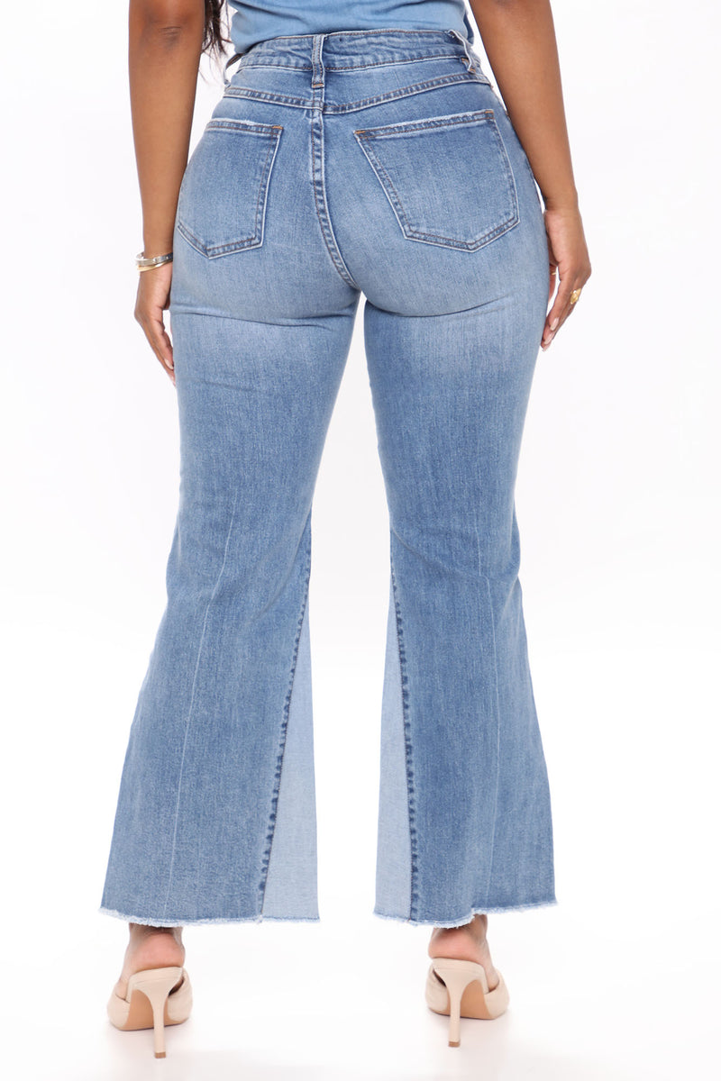 Miss World Wide Leg Jeans - Medium Blue Wash | Fashion Nova, Jeans ...