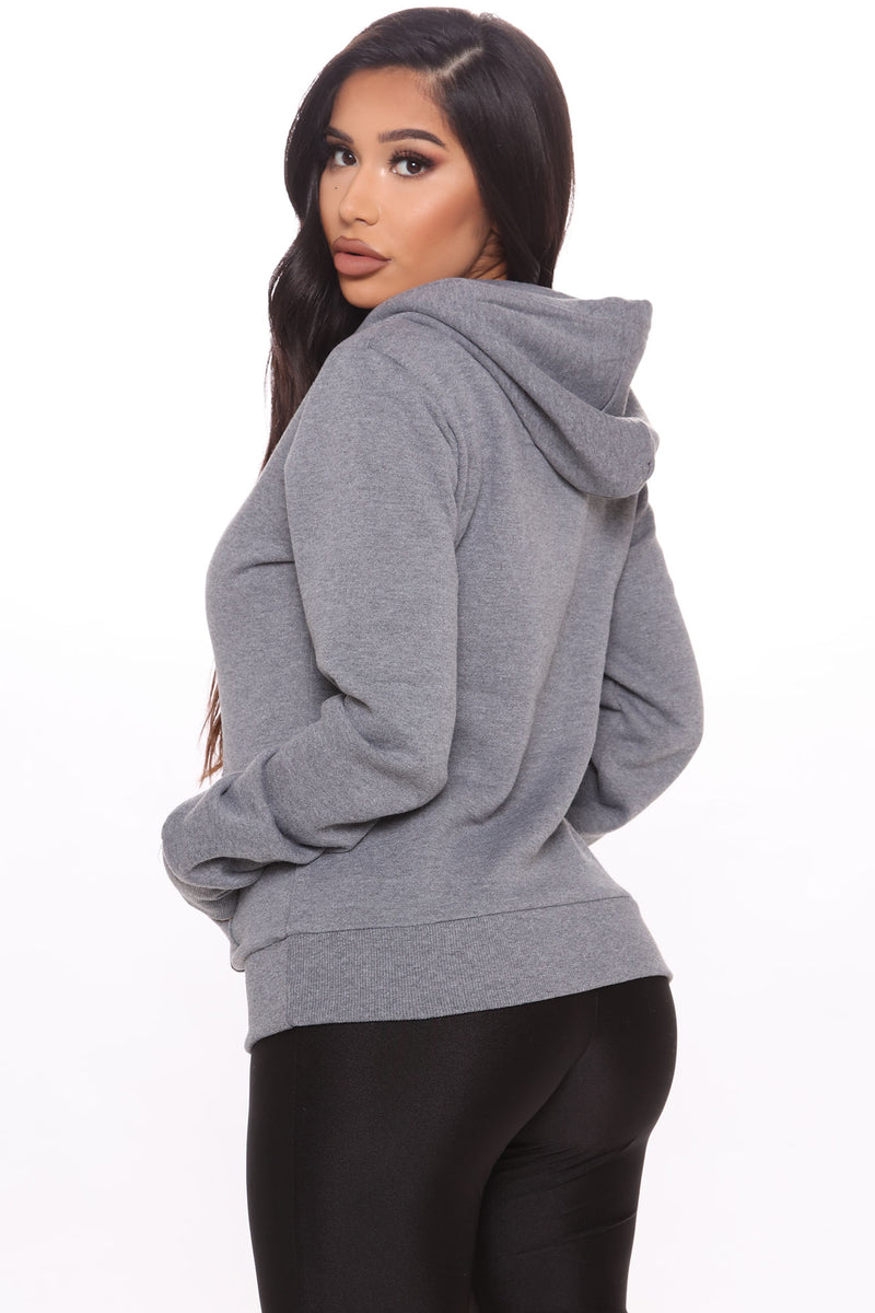 Relaxed Vibe Solid Hoodie - Heather Grey | Fashion Nova, Knit Tops ...