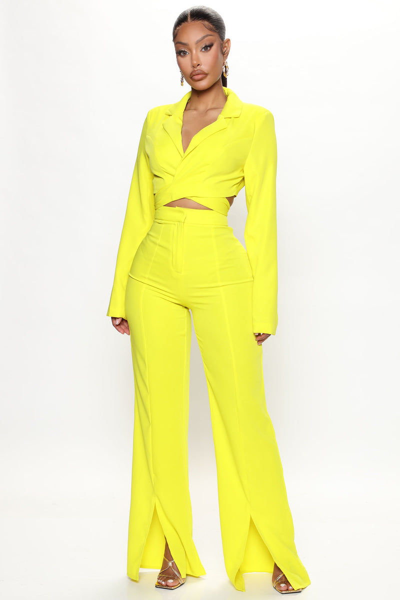 Wrap Me Around Pant Set - Lime | Fashion Nova, Matching Sets | Fashion Nova
