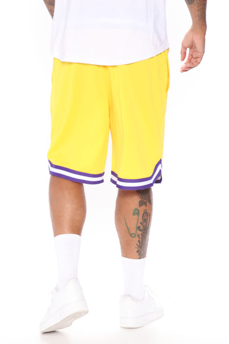 Los Angeles Lakers Mesh Shorts - Yellow