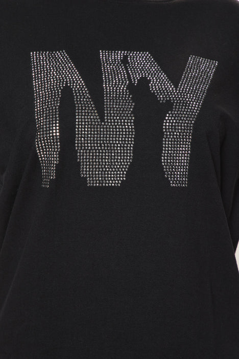 New York Yankees Shirt in Rhinestones Yankees Bling Shirt NY 