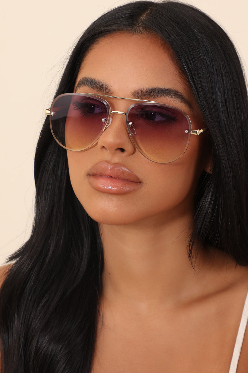 Coastal Drive Sunglasses Purple Combo Fashion Nova Sunglasses