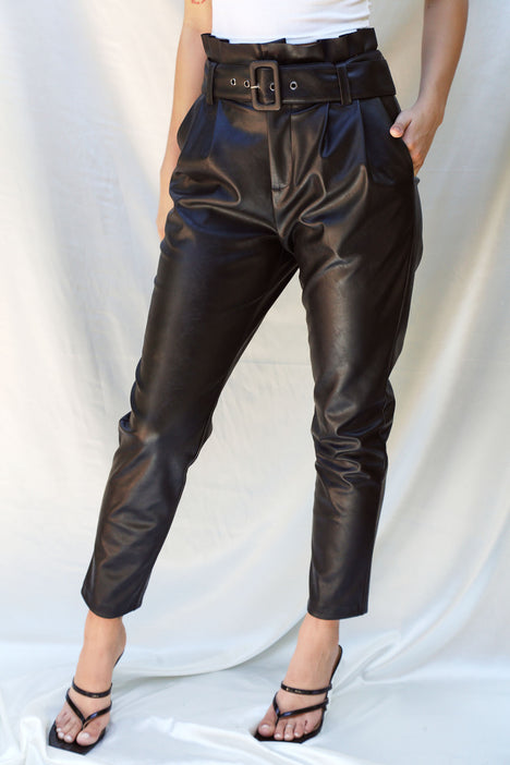Super Soft Faux Leather Pant - Black