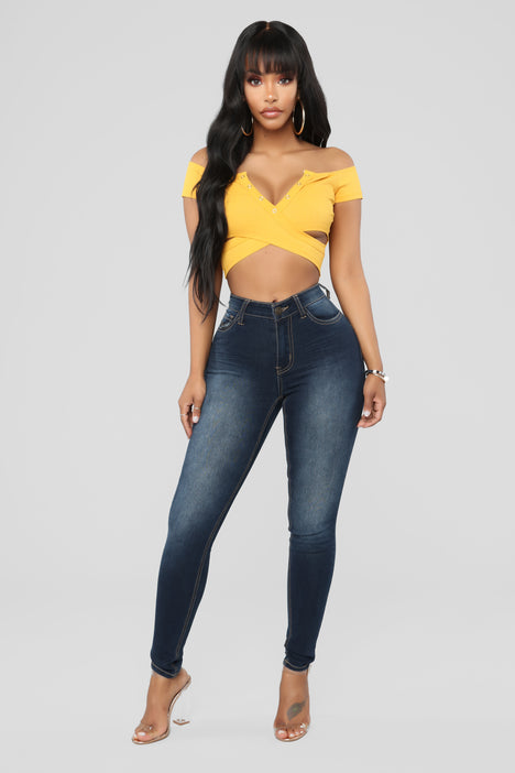 Statuesque Booty Lifting Jeans - Dark Denim