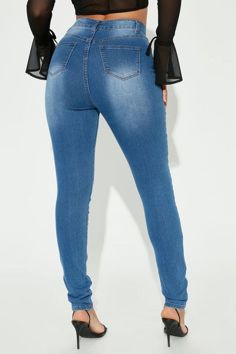Tall Classic High Waist Skinny Jeans - Medium Blue Wash, Fashion Nova,  Jeans