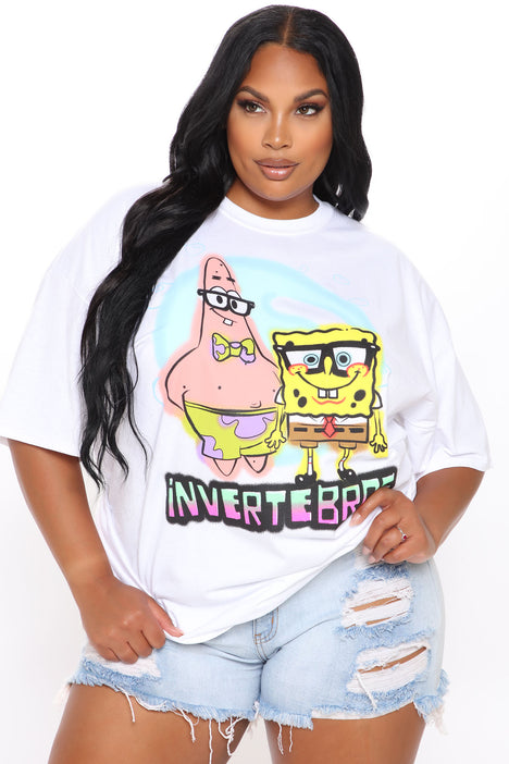 SpongeBob Squarepants Jersey Tee - White/Black, Fashion Nova, Screens Tops  and Bottoms