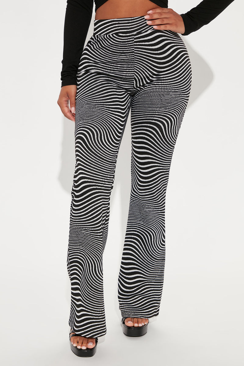 Lila Flare Pant - White/Black | Fashion Nova, Pants | Fashion Nova