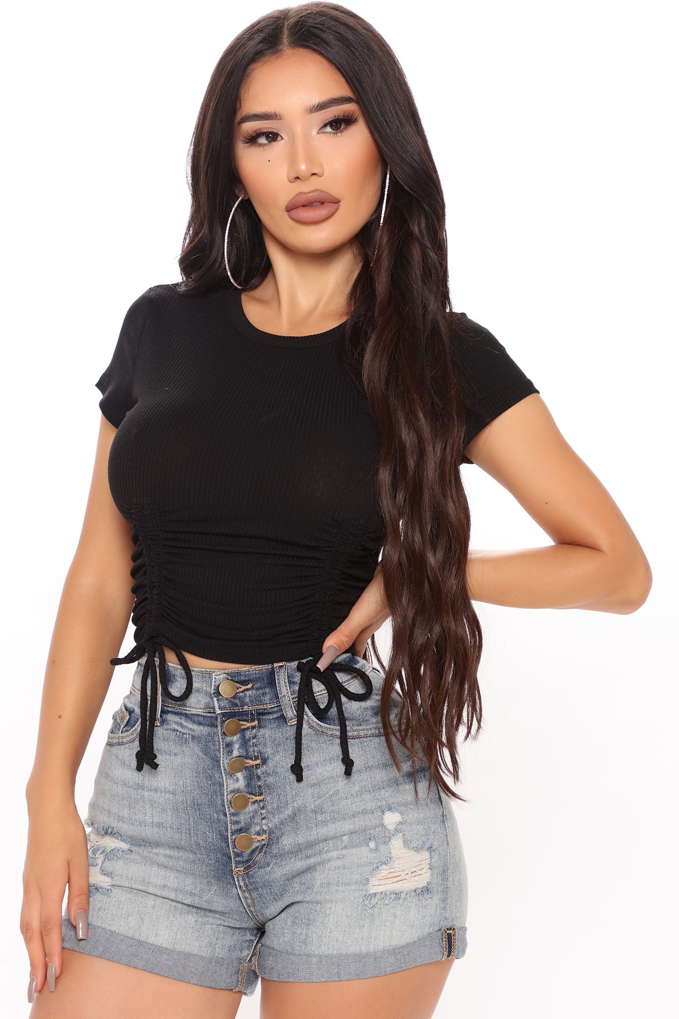 Sunniva Cropped Turtle Neck Top - Black, Fashion Nova, Knit Tops