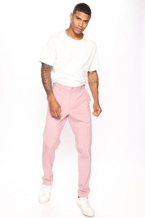 Men's The Modern Stretch Slim Trouser in Off White Size 42 by Fashion Nova