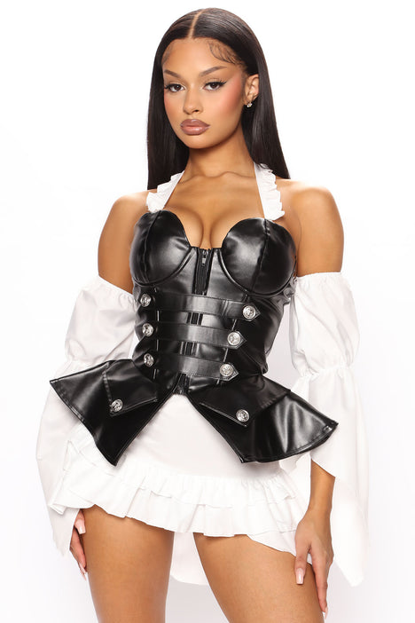 Pirate Queen Of High Seas 3 Piece Costume Set - Black/combo